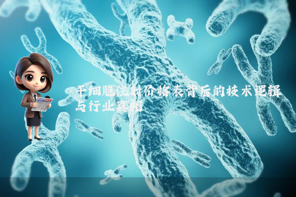 干细胞注射价格表背后的技术逻辑与行业真相